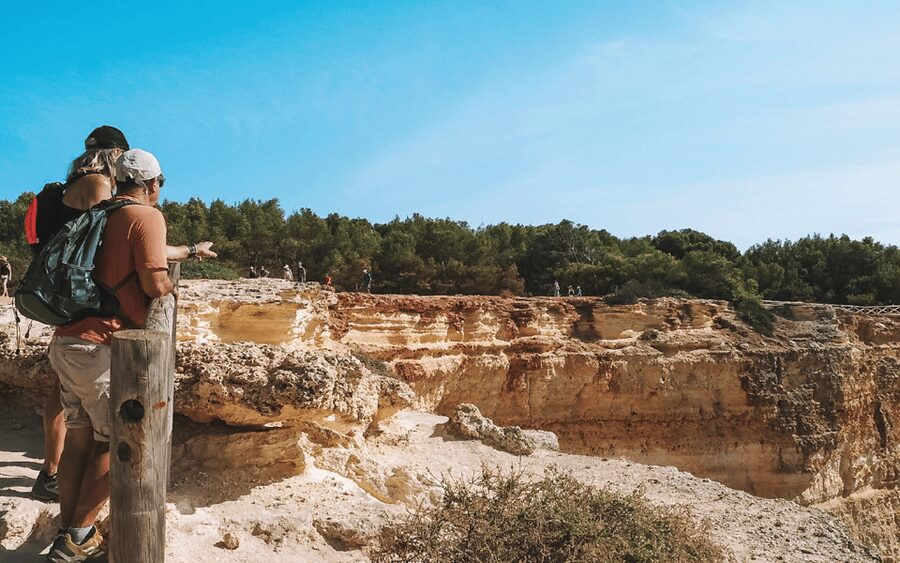 Albufeira: Benagil, Algar Seco, Marinha, and 7 Valleys Tour - Benagil Cave from above, not from the water