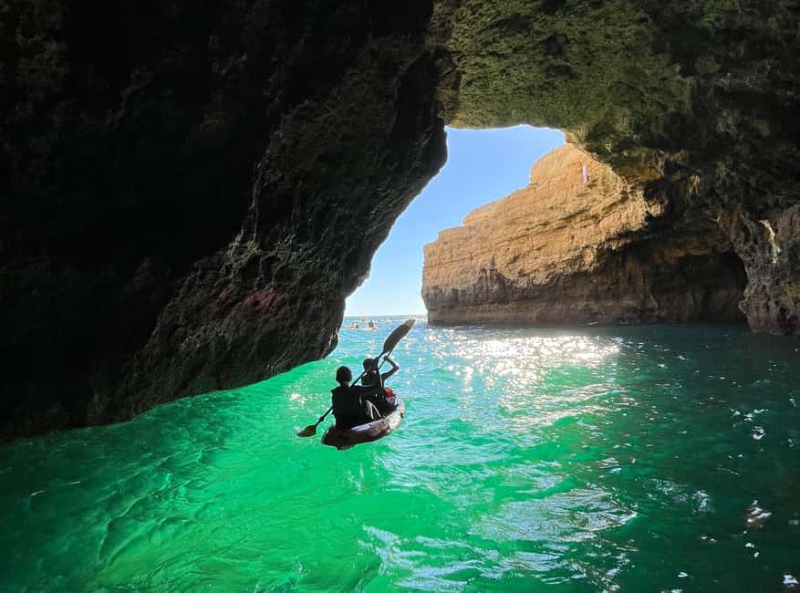 Albufeira: Caves and Cliffs Kayaking Tour - Praia da Coelha and the first cliff views