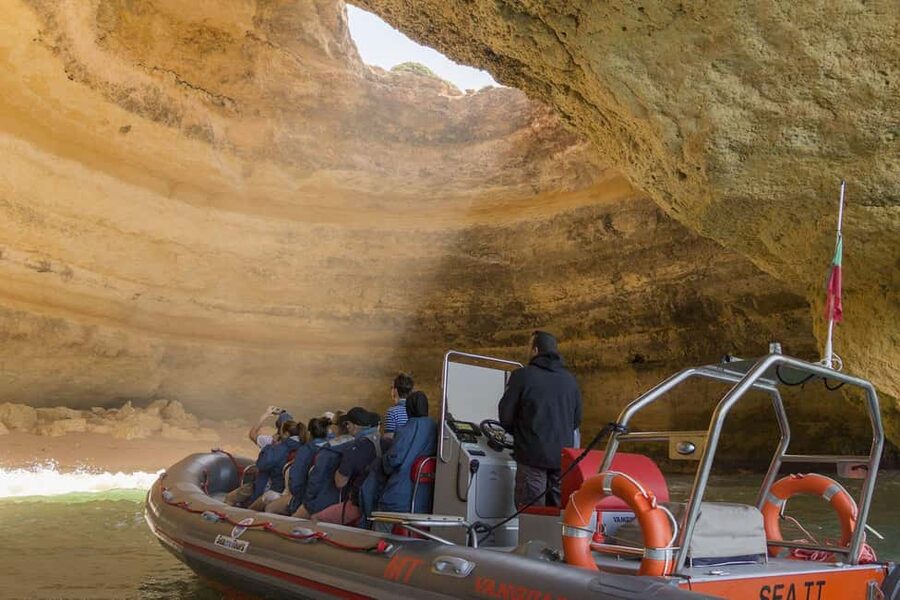 Albufeira: Dolphin Watching and Benagil Cave Boat Cruise - A possible swim in the Atlantic