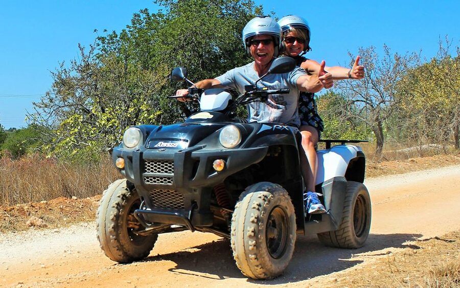 Albufeira: Off-road Quad Bike Adventure - Riding the rocky lanes above Paderne