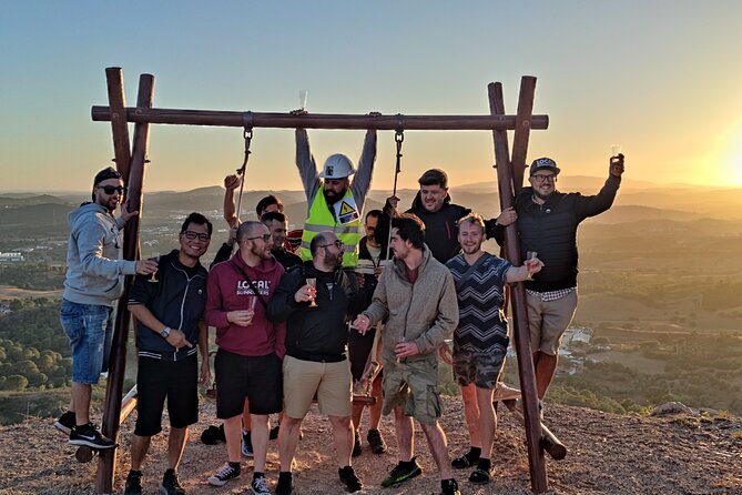 Algarve Sunset Safari Tour from Albufeira - A mountain sunset with a glass of bubbly