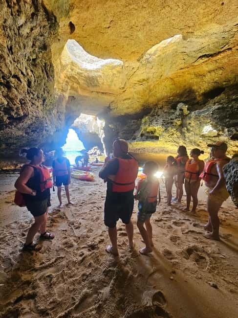 Benagil Cave: Guided Kayak Tour with Caves and Cliffs - Guide quality and group control