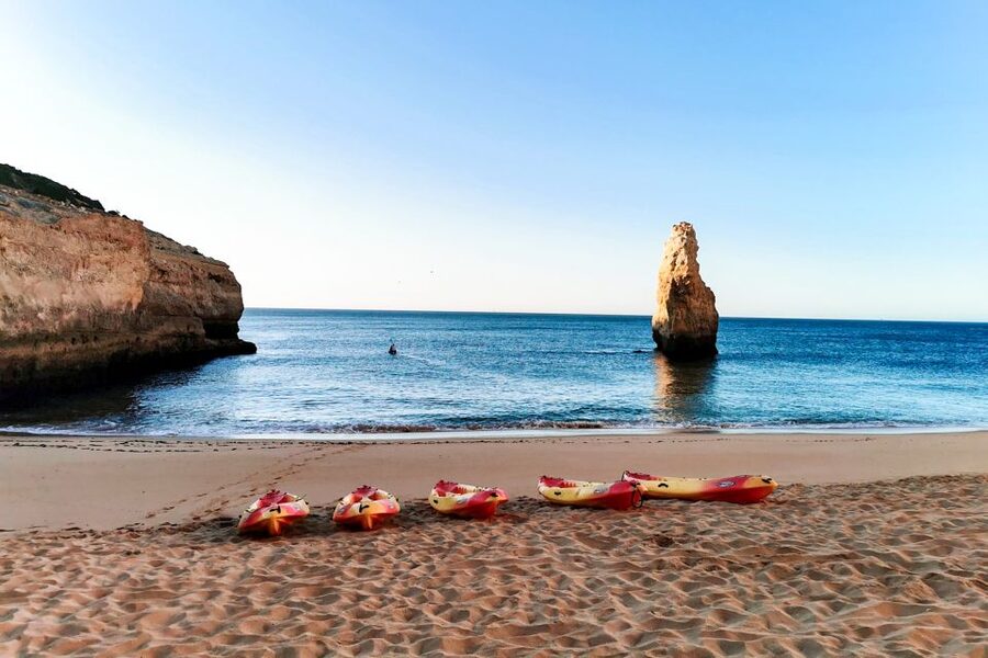 Benagil: Guided Kayaking Tour to the Benagil Cave - Paddling past Carvalho and toward Benagil