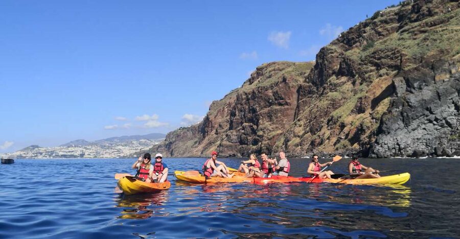 Caniço, Madeira: Marine Reserve Kayak & Snorkelling Tour - Paddling out from Caniço