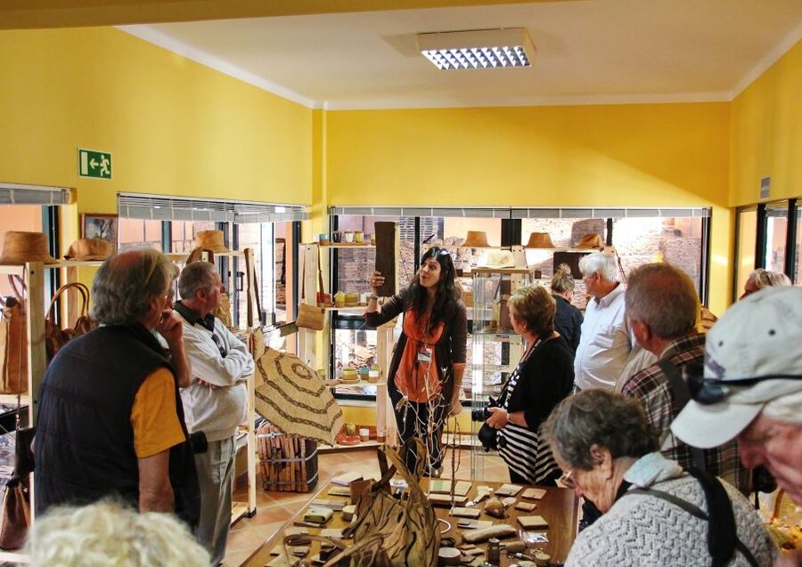 Cork Factory Tour - Cork fabric and the shop visit