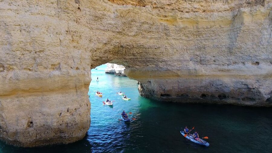 From Albufeira: Benagil Hidden Caves Tour by Kayak - How demanding is the kayaking?