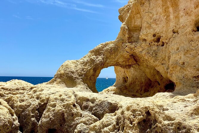 From Faro : Benagil, Algar Seco, 7 Hanging Valleys & Navy - Praia da Marinha gives the day room to breathe