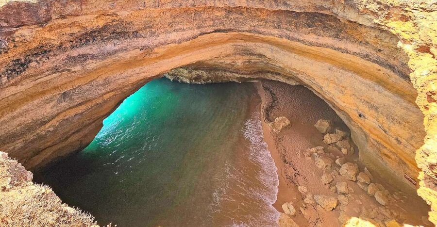 From Faro: Benagil Cave, Marinha Beach, Algar Seco & More - Meeting in Faro and setting out by minibus