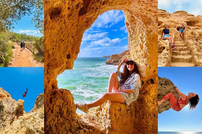 From Faro: Benagil, Marinha Beach, 7 Hanging Valleys, Algar Seco - Boneca Cave adds a little adventure