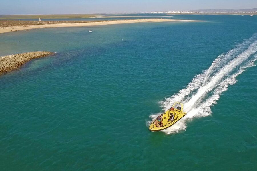 From Faro: Ria Formosa Hop-On Hop-Off 3 Islands Cruise - Farol Island for the lighthouse and beach bars