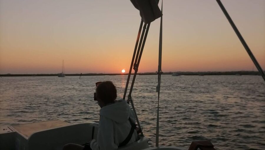 From Faro: Ria Formosa Sunset Boat Trip - Faro from the water