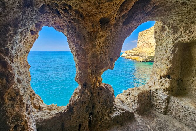 From Faro: Visit Benagil Cave, Marinha Beach, Algar Seco & More - Algar Seco begins with rocks, steps, and sea views
