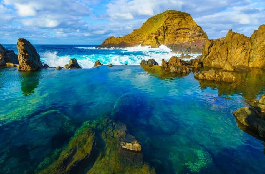 From Funchal: 2-Day Guided Tour of Madeira - Fonte do Bispo begins the route toward Porto Moniz
