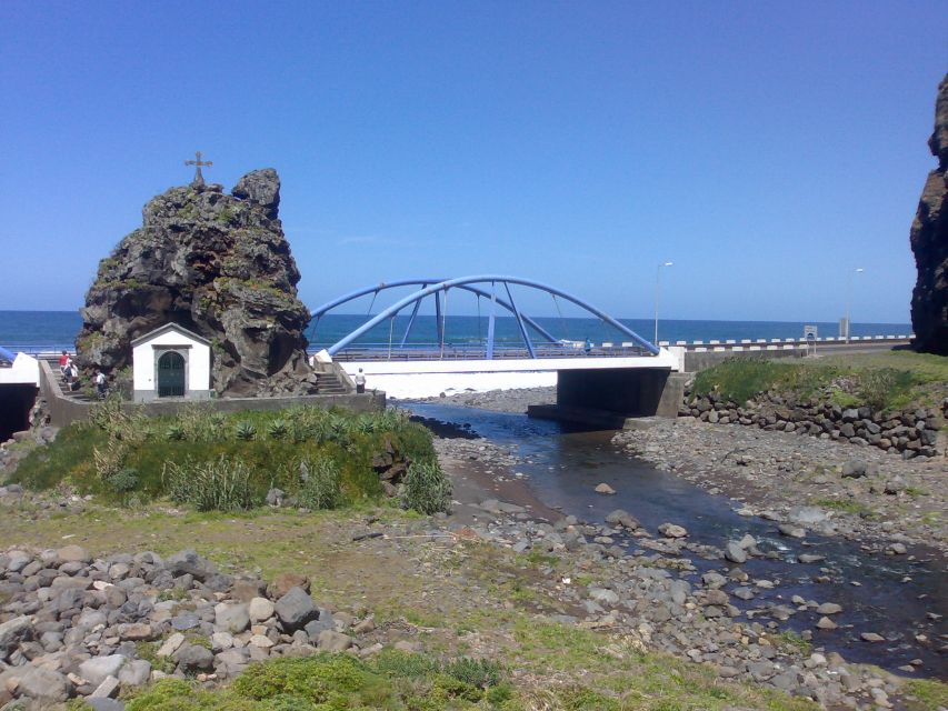 From Funchal: West Madeira Waterfalls and Fanal Forest Tour - São Vicente brings the route back to town life