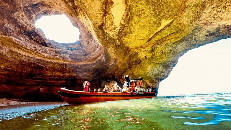 From Lagos: Benagil Caves Speedboat Adventure - From Lagos Marina to the Benagil coast
