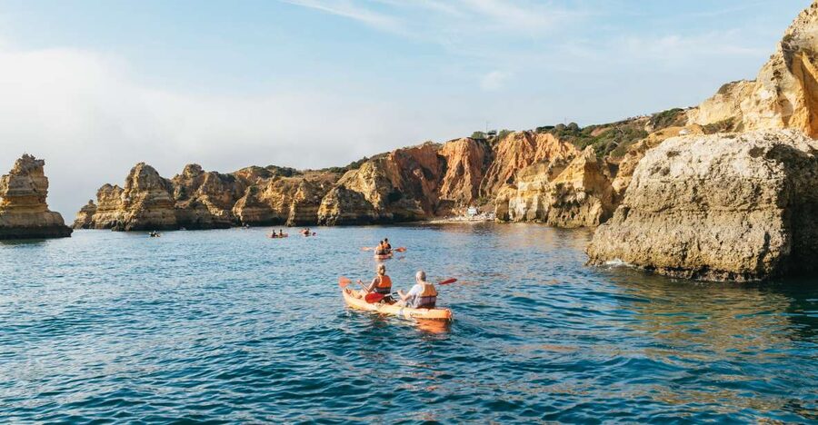 From Lagos: Kayaking and Boat Cave Explorer Tour - Paddling through Ponta da Piedade’s narrow openings