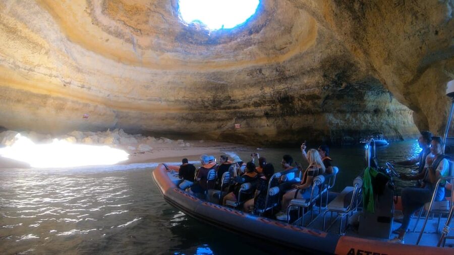 From Lagos: Scenic Cruise to the Benagil and Carvoeiro Caves - Seeing the skylight at Algar de Benagil