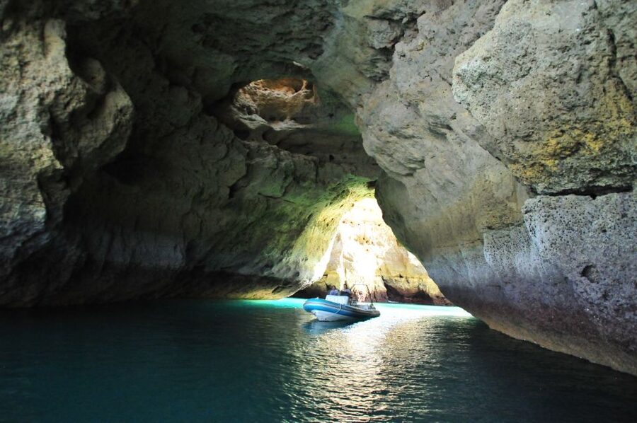 From Portimao: Benagil Cave and Marinha Beach Boat Tour - Algar Seco and its crowded collection of caves