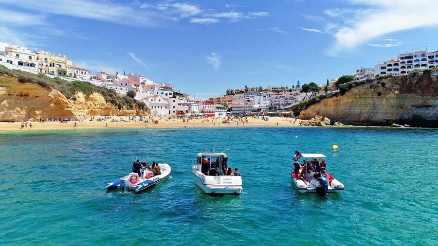 From Portimão: Private Boat Tour to Benagil Cave - The caves and cliffs between Portimão and Benagil