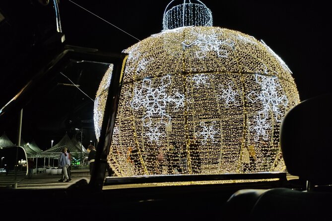 Funchal Christmas lights sightseeing night tour - Old Town streets and side-street decorations
