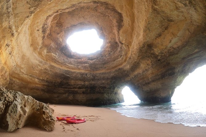 Kayak Benagil Cave with 1st kayak tour company - Corredoura Beach and the short water stop