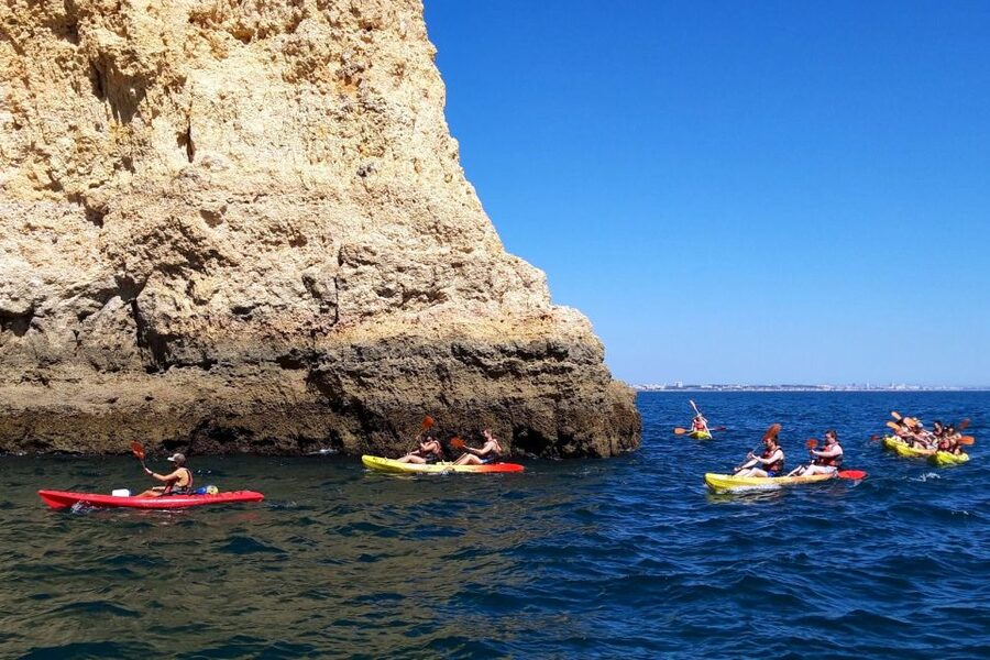 Lagos: Guided Kayak Tour - Paddling toward Ponta da Piedade