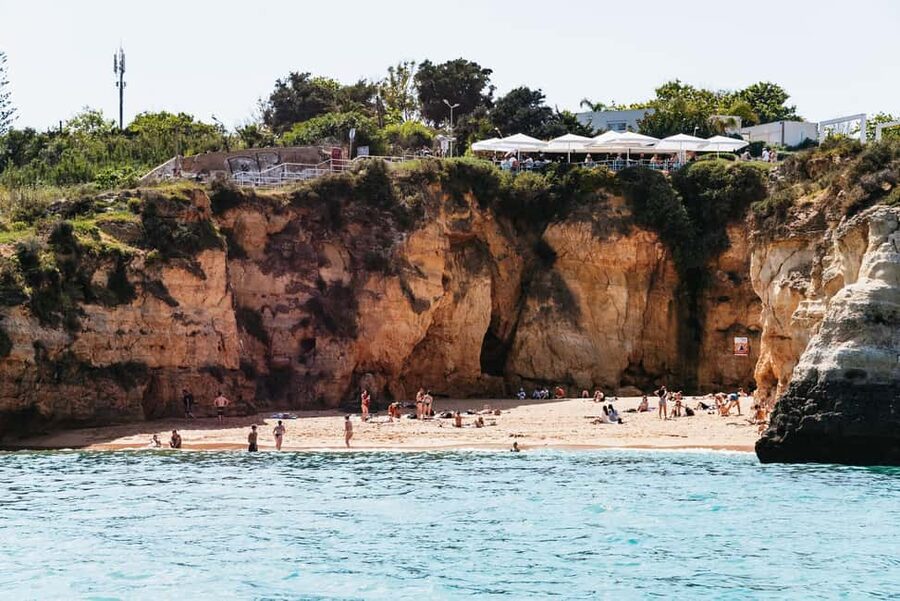 Lagos: Ponta da Piedade Coastline Boat Cruise - Dona Ana and Camilo from the water