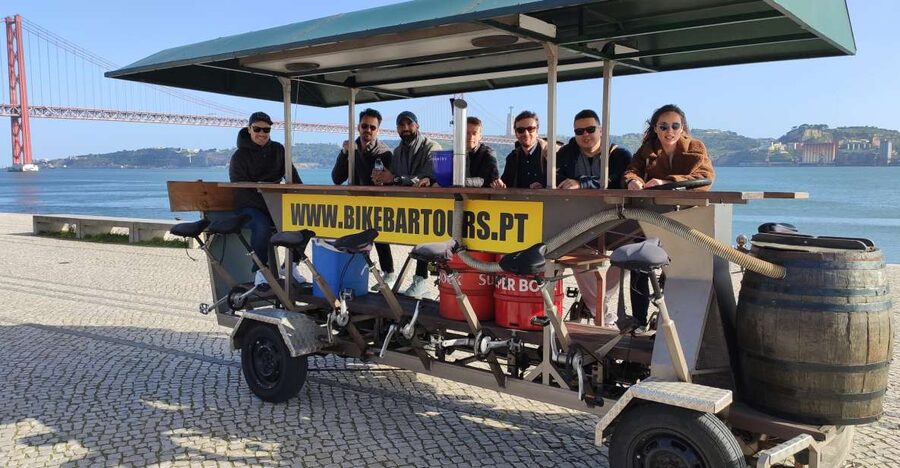 Lisbon: Beer Bike Tour with Sangria and Beer - A one-hour party ride beside the Tagus