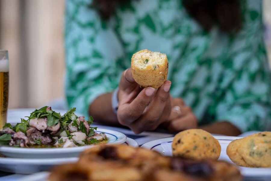 Lisbon: E-Bike Food Tour of Alfama and Old Town - Praça da Figueira and the final tastings