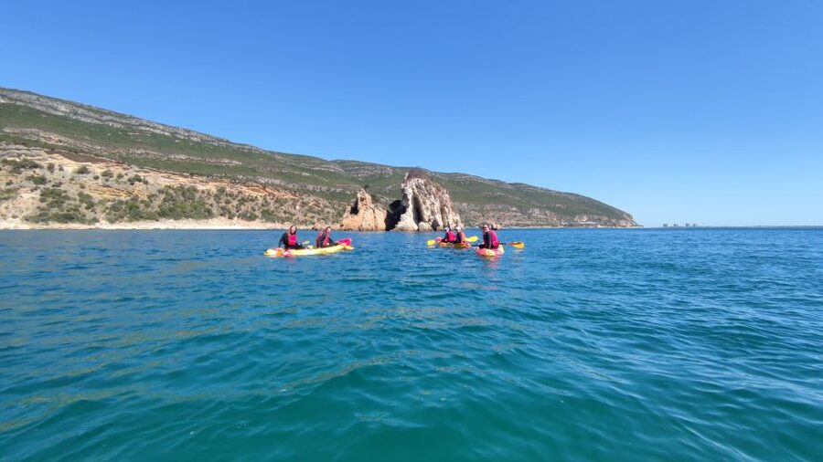 Lisbon: Kayaking and Snorkeling Adventure - Getting fitted out at Portinho da Arrábida