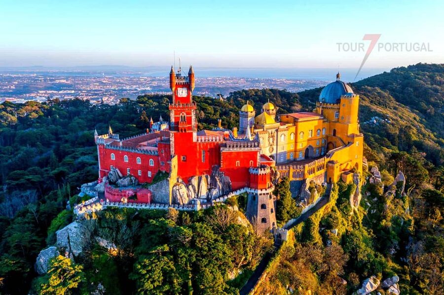 Lisbon: Pena Palace, Moorish Castle, Qta. Regaleira & Sintra - Moorish Castle first, with Sintra spread below