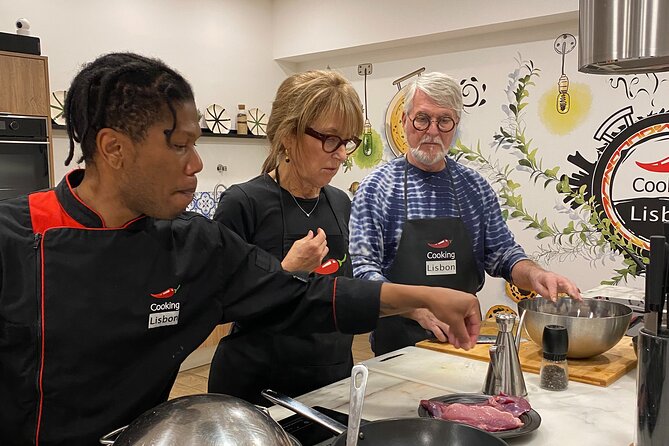 Lisbon Portuguese Cooking Class with 3-Course Dinner - Fish, meat, and the shared kitchen