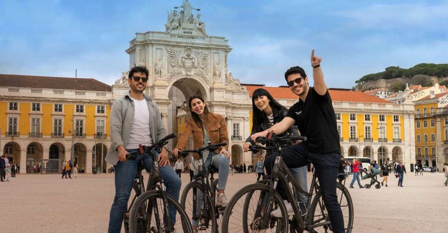 Lisbon: Private Boat Trip, Guided Walking Tour, Bike & Tram - Cycling from Lisbon to Belém beside the Tagus