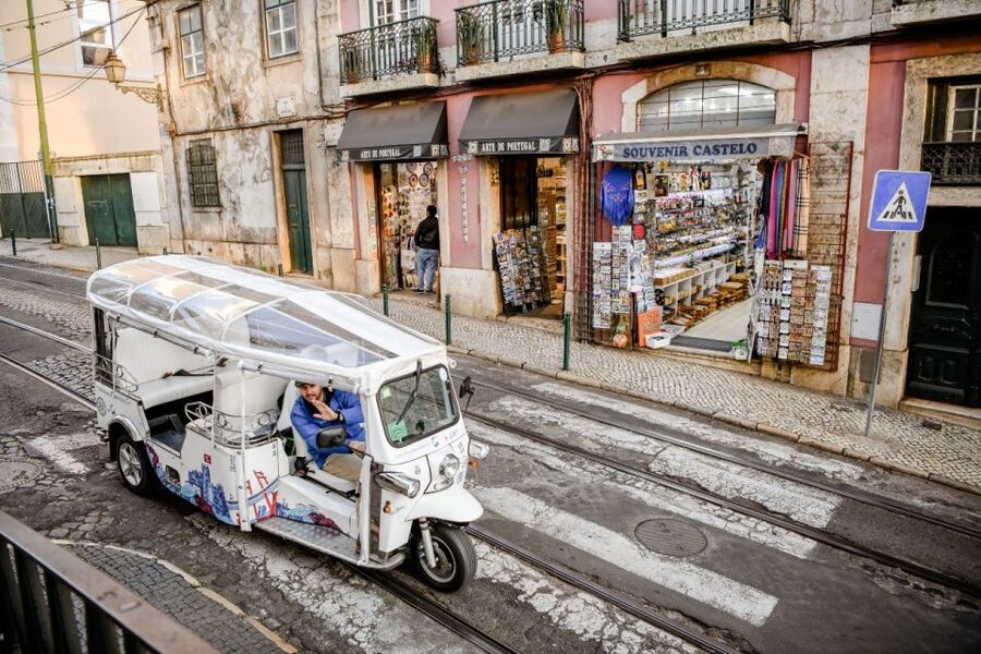 Lisbon: Private City Tour by Eco Tuk Tuk - Chiado, Bairro Alto, and Baixa