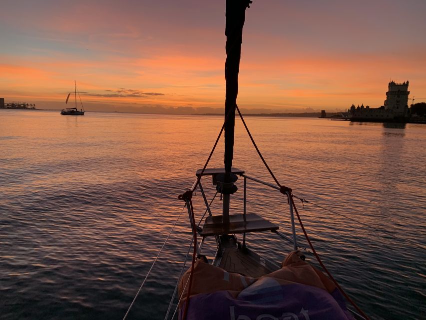 Lisbon: Sunset Sailing Cruise with Wine - What happens during the two-hour sail