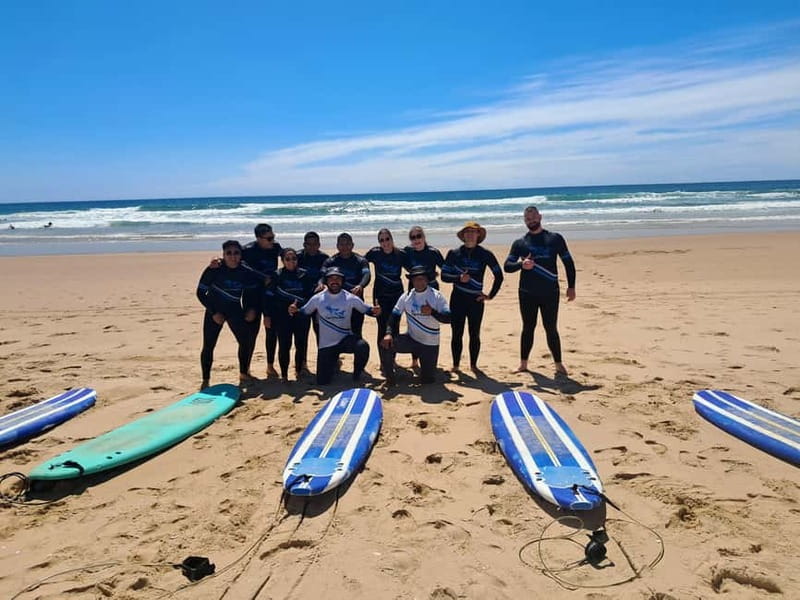 Lisbon: Surfing Lesson on Costa de Caparica Beach - From the grey van to the first board