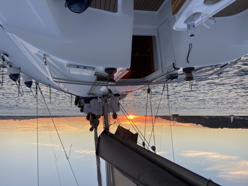 Lisbon: Tagus River Sailboat City Cruise - The final stretch and sunset light