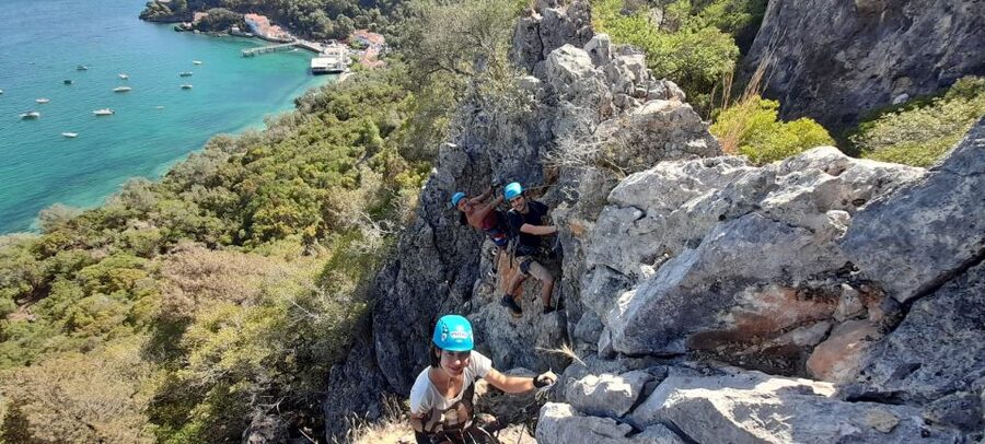 Lisbon: Via Ferrata Setubal's Arrábida Natural Park - The abseiling section adds the real thrill