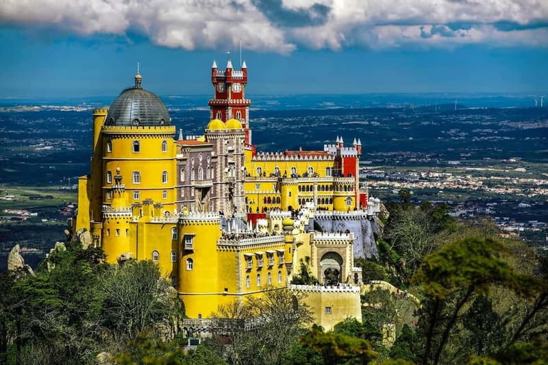 Magical Day Trip: Pena Palace, Sintra, CaboDa Roca & Cascais - Moorish Castle: stone walls above Sintra