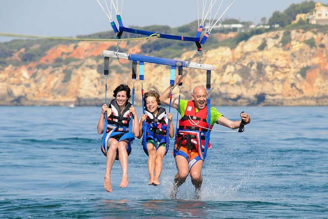Parasailing from Albufeira Marina by Boat - Leaving Albufeira Marina for the Algarve coast
