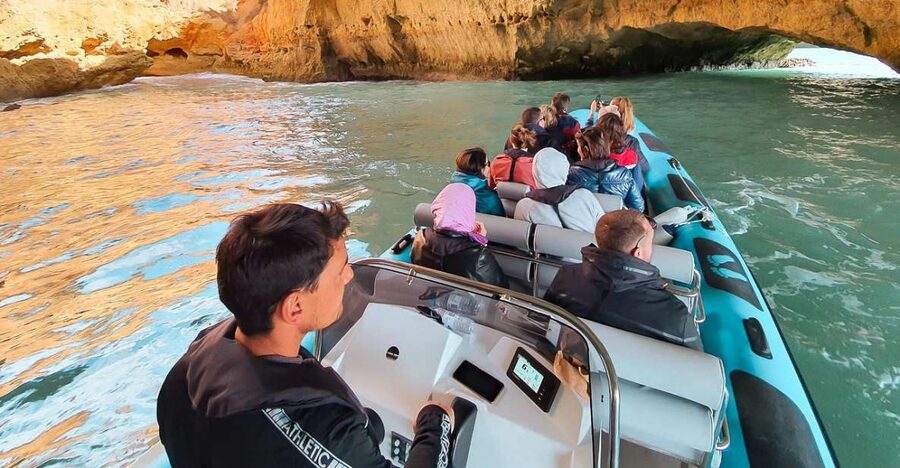 Portimão: Benagil Cave and Praia de Marinha Boat Tour - Inside Benagil Cave with time for photographs
