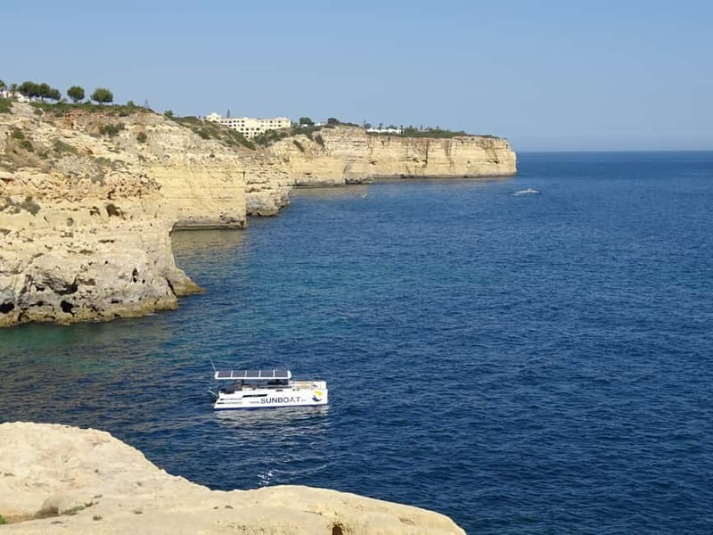 Portimão: Benagil Caves & Golden Coast Eco Catamaran Tour - The summer swim stop