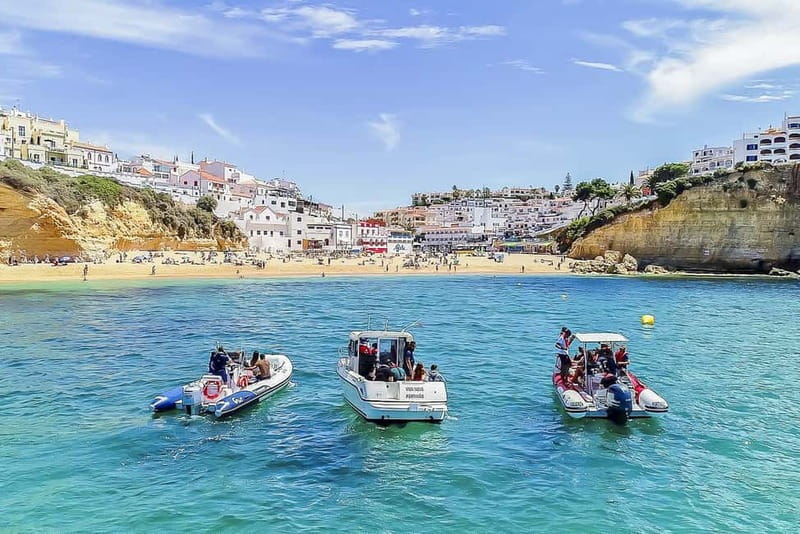 Portimão: Benagil Caves Speed Boat Tour with Sunset Option - Ferragudo Castle and traditional seaside views