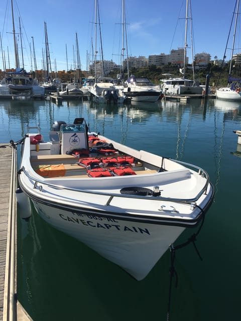 Portimão: Caves, Benagil and Algarve Coastline Boat Tour - Swimming and snorkelling in clear water