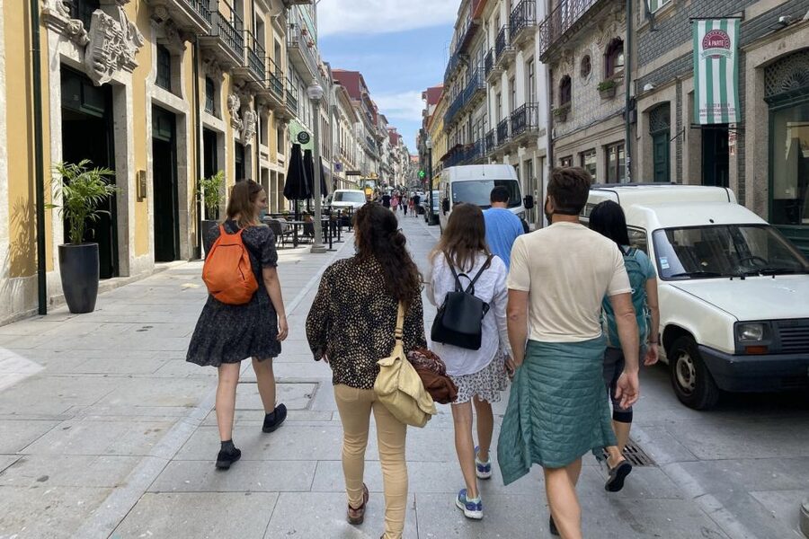 Porto: Historical Center Walking Tour - Views over downtown, the Douro, and Gaia