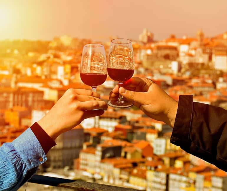 Porto: Private Sunset Walking Tour with Port Wine and Views - Porto Cathedral and the walk to the Luís I Bridge