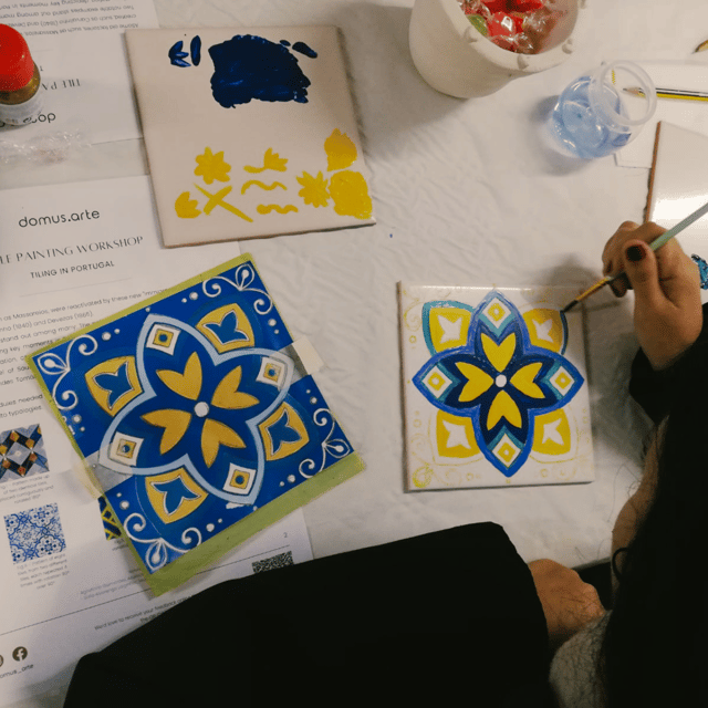 Porto: Tile-Painting Workshop with Porto Wine - Bainharia - Painting with help from Beatrice or Fernanda