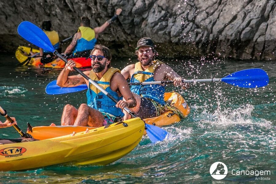 Sesimbra: Arrábida Natural Park Guided Kayaking Tour - Following Sesimbra’s cliffs toward the caves